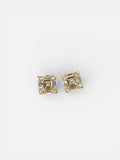 Diniar Gold Asscher Cut Stud Earrings