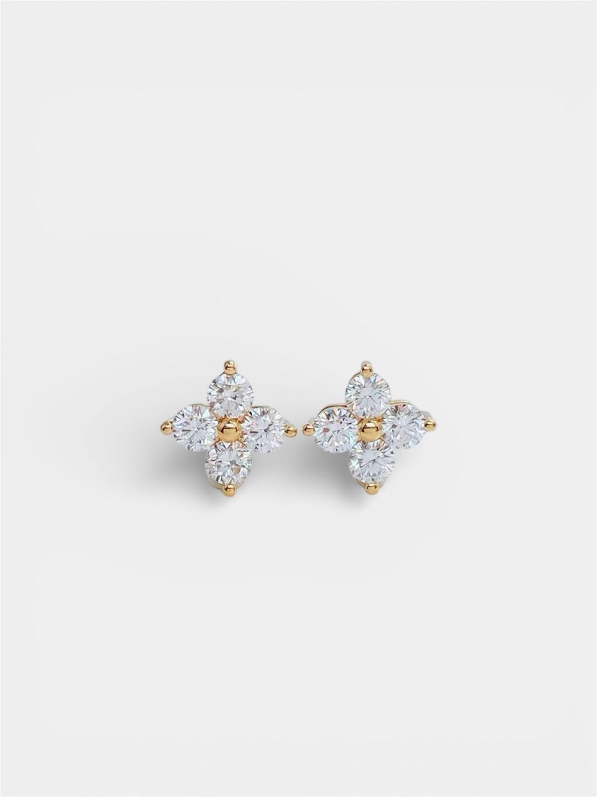 Sheba Leaf Clover Shape Earrings