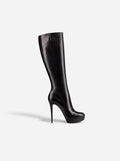 Diniar Black Leather Boots