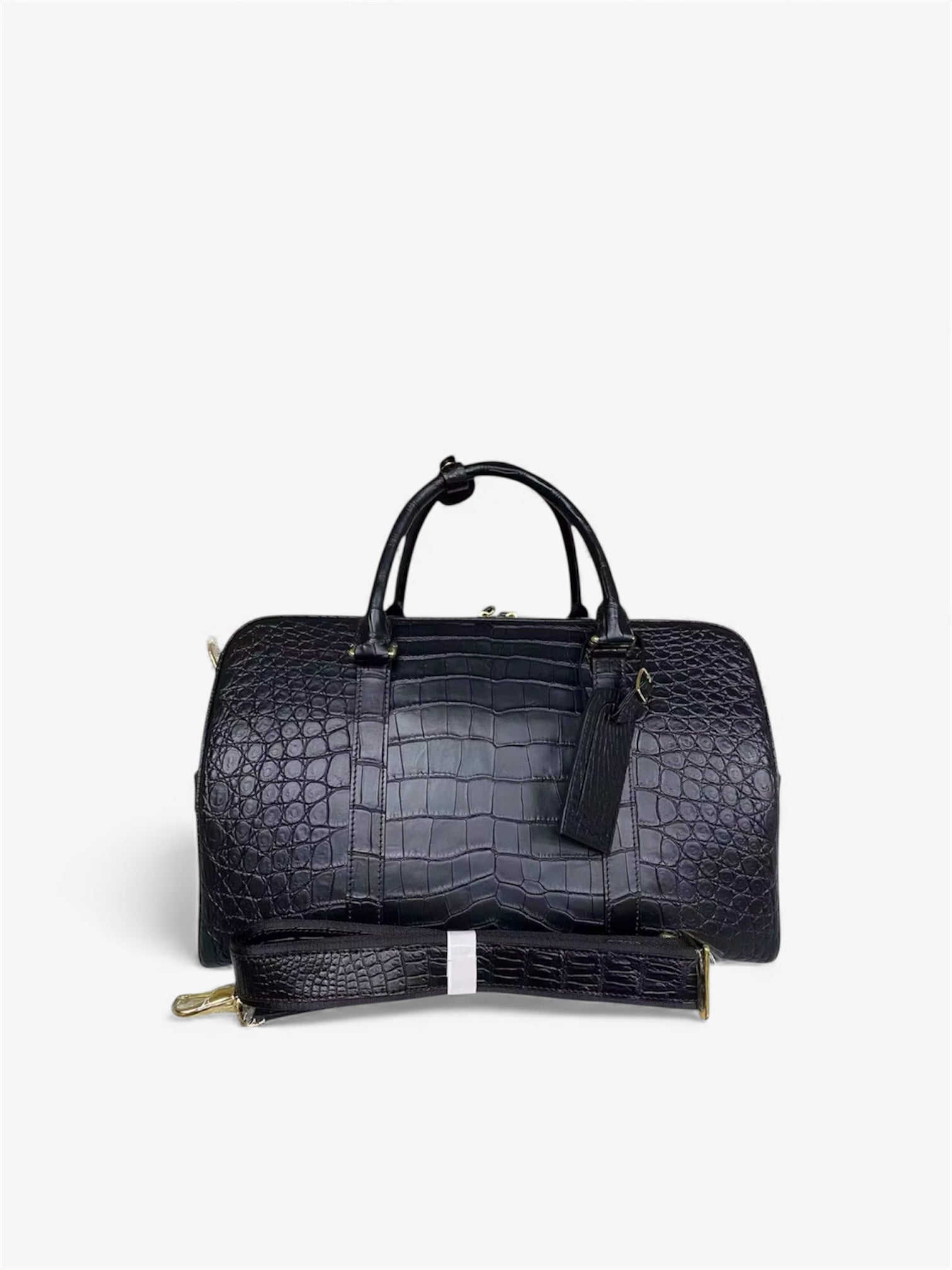 Laocoön Duffel Crocodile Leathered Travel Bag
