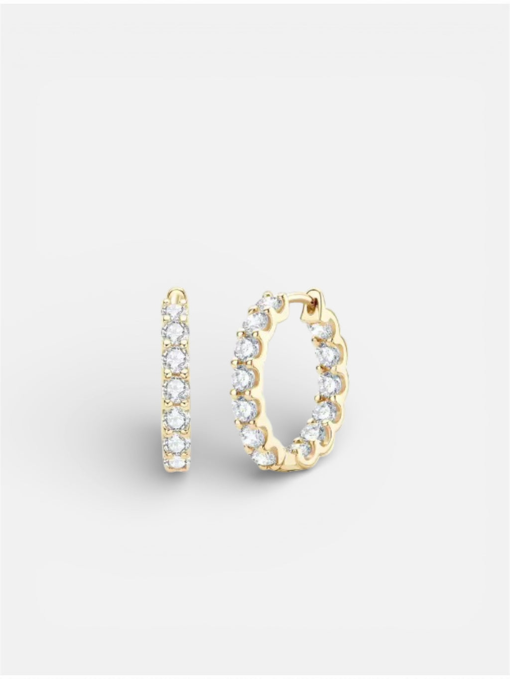 Valentine Moissanite Silver Hoop Earrings