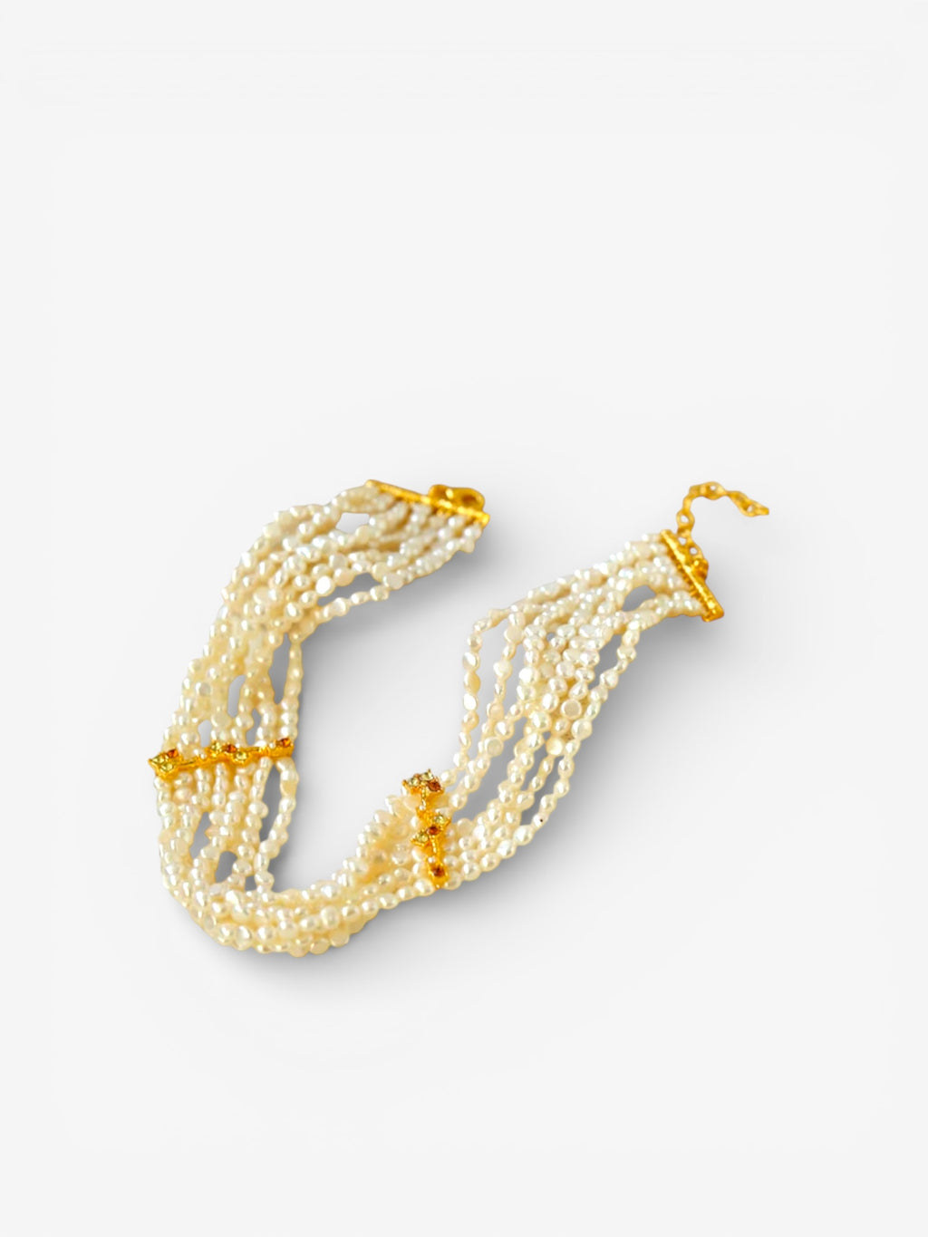 Sheba Gold and Pearl Choker